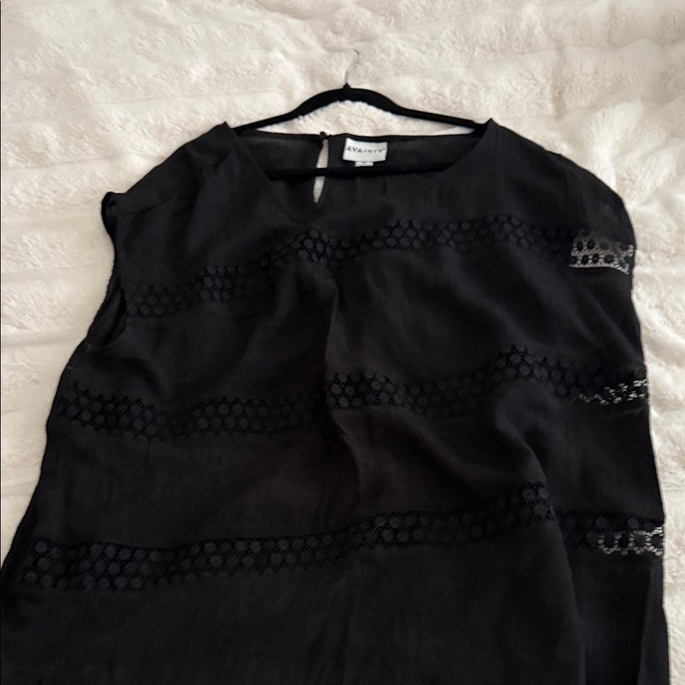Ava & Viv Sheer Black Blouse - Picture 3 of 5